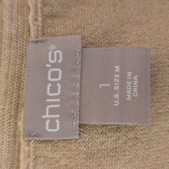Chico's tan shirt & cardigan - Picture 5 of 7